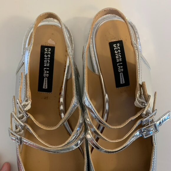 Design Lab Metallic Mary Janes Flats - Size 7 - Picture 8 of 9